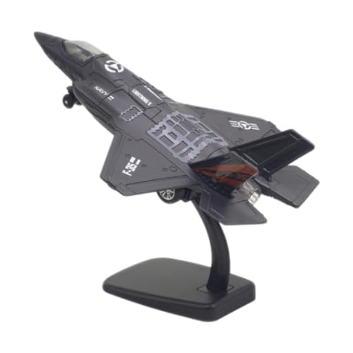 Fenteer Kampfflugzeugmodell 1:72 Rollenspiel Kinderspielzeug Flugzeug Jungen Legierungsflugzeug für Kamin Junge Spielzeug Geschenk Regale Tischplatte, Schwarz von Fenteer