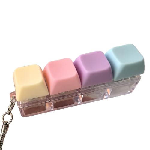 Fenteer Keychain -klick für Bürohaus, mechanische Taste Entspannung Spielzeug für Erwachsene Bohrzeit passieren, 4 Schlüssel von Fenteer