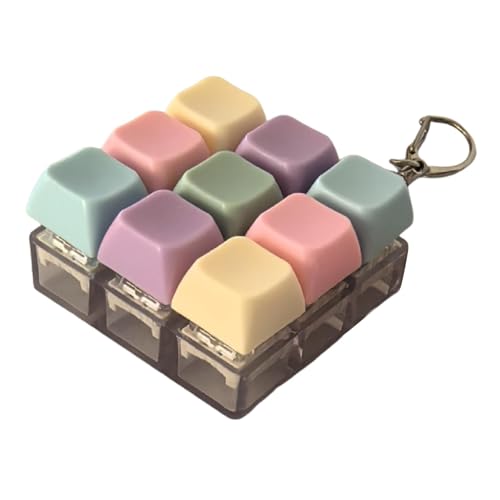 Fenteer Keychain -klick für Bürohaus, mechanische Taste Entspannung Spielzeug für Erwachsene Bohrzeit passieren, 9 Schlüssel von Fenteer