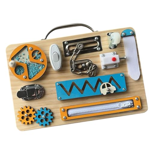 Fenteer Kids Wood -Busy -Board -Sensorikspielzeug, grundlegende Lebenskompetenzen, Aktivitätsboard, Vorschullernen für Kinder im Alter von 3 4 5 6 Jahren, Style A Fenteer Kids Wood -Busy -Board -Sensorikspielzeug, grundlegende Lebenskompetenzen, Aktivitätsboard, Vorschullernen für Kinder im Alter von 3 4 5 6 Jahren, Style A von Fenteer