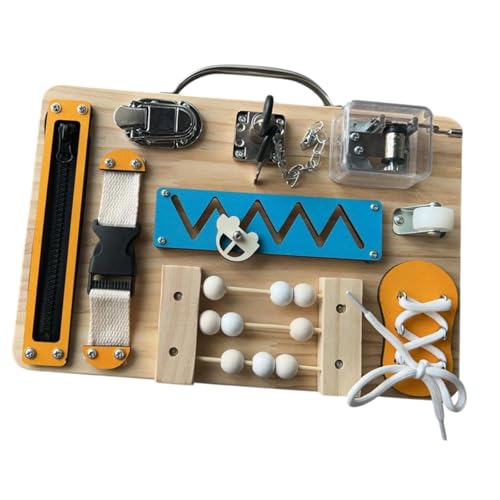 Fenteer Kids Wood -Busy -Board -Sensorikspielzeug, grundlegende Lebenskompetenzen, Aktivitätsboard, Vorschullernen für Kinder im Alter von 3 4 5 6 Jahren, Style B Fenteer Kids Wood -Busy -Board -Sensorikspielzeug, grundlegende Lebenskompetenzen, Aktivitätsboard, Vorschullernen für Kinder im Alter von 3 4 5 6 Jahren, Style B von Fenteer