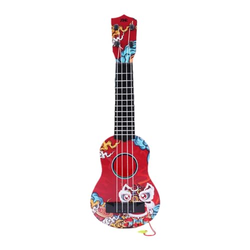 Fenteer Kinder-Ukulele-Musikinstrument, Strumming-Training, Entwicklungsförderung, 43,2 cm, 4-saitige Mini-Kinder-Ukulele-Gitarre für Partygeschenke, Rot von Fenteer