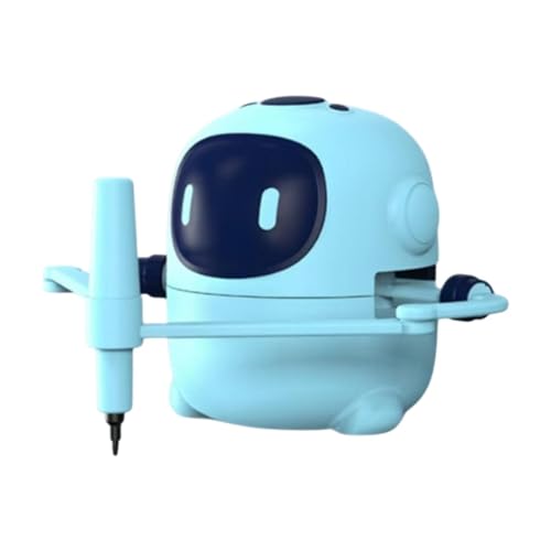 Fenteer Kinder-Zeichenroboter, niedlich tragbar mit 252 Karten, pädagogisches Lernspielzeug für Jungen, Mädchen, Kinder, Geburtstagsgeschenk, Hellblau Fenteer Kinder-Zeichenroboter, niedlich tragbar mit 252 Karten, pädagogisches Lernspielzeug für Jungen, Mädchen, Kinder, Geburtstagsgeschenk, Hellblau von Fenteer