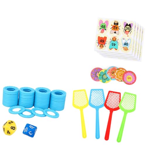Fenteer Kindergarten-Mathespiele, Zahlen, frühes Lernspielzeug mit 4 Klatschen, Homeschool-Lernspielzeug, Spiele, Zahlen, Kartenspiele von Fenteer