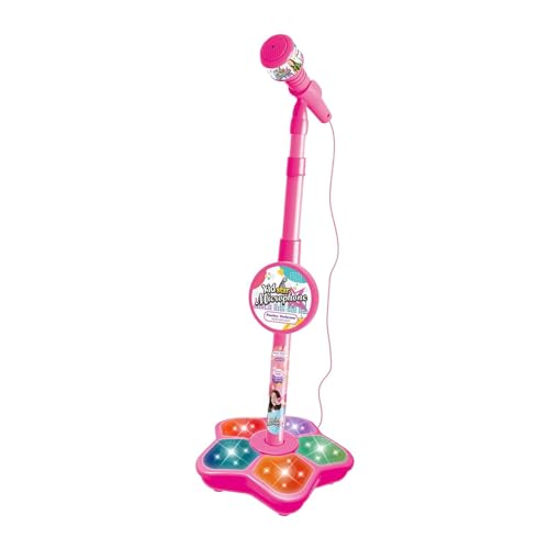 Fenteer Kindermaschine mit Lichtmaschine, Musikspielzeug, Unterhaltungsspielzeug, Kindermikrofon und Ständer, Rot von Fenteer