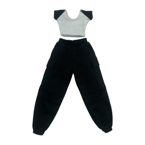 Fenteer Kleidung für Actionfiguren Im Maßstab 1/6, Mini, Kurzärmliges T Shirt Und Hose, Einfache, Handgefertigte Mode für 12 Zoll Actionfiguren Zubehör, Schwarz Fenteer Kleidung für Actionfiguren Im Maßstab 1/6, Mini, Kurzärmliges T Shirt Und Hose, Einfache, Handgefertigte Mode für 12 Zoll Actionfiguren Zubehör, Schwarz von Fenteer