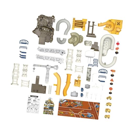 Fenteer Konstruktionsspielzeug, Rennstrecken-Set, Gleis-Abenteuerspielzeug, elektrisches Spielzeug-Set, elektrische Klettertriebwagen-Fahrzeuge für 3-, 4-, 5-, Projekt von Fenteer