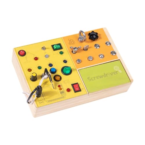 Fenteer LED Busy Board Aktivitätsspielzeug Schalter Licht Sensorisches Brett Frühpädagogisches Entwicklungsspielzeug für Vorschulkinder Geschenke Fenteer LED Busy Board Aktivitätsspielzeug Schalter Licht Sensorisches Brett Frühpädagogisches Entwicklungsspielzeug für Vorschulkinder Geschenke von Fenteer