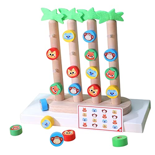 Fenteer Lustiges hölzernes Farbsortierbrett Block-Matching-Spiel Interektives frühes pädagogisches Matching-Peg-Spielzeug von Fenteer