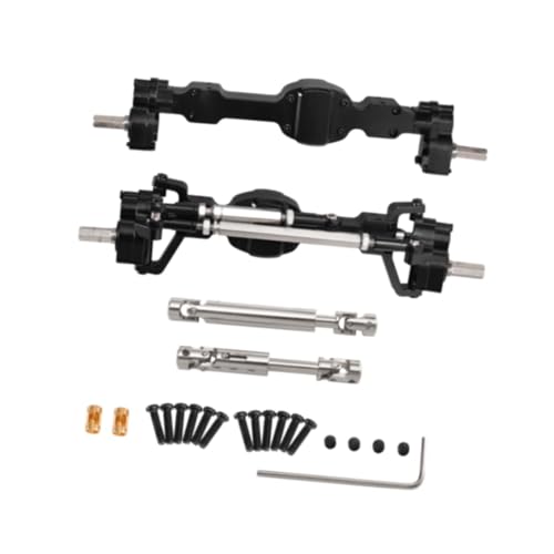 Fenteer Maßstab RC Auto Vorder- und Hinterachsensatz, RC Autoachse für C8815 Trucks 1:10, Schwarz von Fenteer