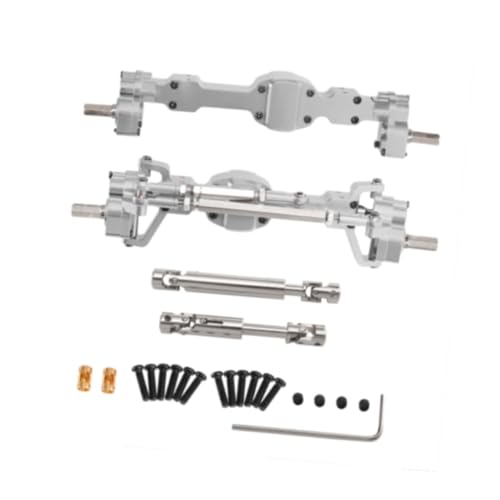 Fenteer Maßstab RC Auto Vorder- und Hinterachsensatz, RC Autoachse für C8815 Trucks 1:10, Silber von Fenteer