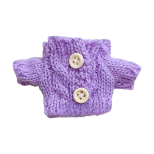 Fenteer Mini Plüschpuppe T-Shirt Stofffiguren Spielzeug Accessoires Anime Figur Süße Dekoration Spaß Stoffpuppe Kleidung Puppenkleidung, Violette Holzknöpfe Fenteer Mini Plüschpuppe T-Shirt Stofffiguren Spielzeug Accessoires Anime Figur Süße Dekoration Spaß Stoffpuppe Kleidung Puppenkleidung, Violette Holzknöpfe von Fenteer