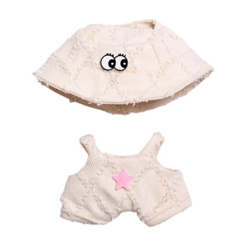 Fenteer Mini-Puppenkleidung, Kleidungsset, Kostüme, Zubehör, bequemes süßes Hosenset, Kostümanzug für 6,69-Zoll-Puppen, Beige Fenteer Mini-Puppenkleidung, Kleidungsset, Kostüme, Zubehör, bequemes süßes Hosenset, Kostümanzug für 6,69-Zoll-Puppen, Beige von Fenteer