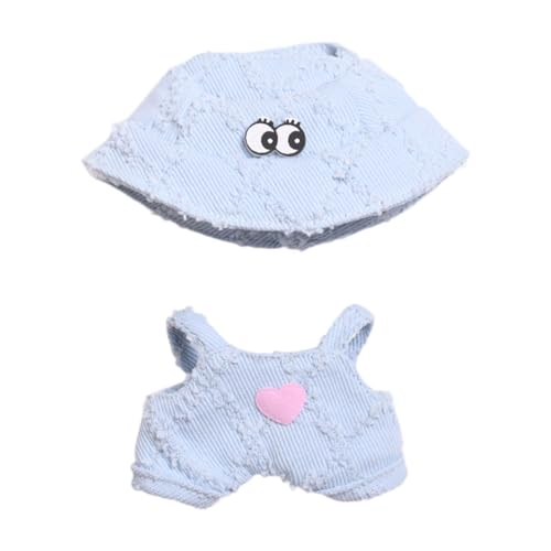 Fenteer Mini-Puppenkleidung, Kleidungsset, Kostüme, Zubehör, bequemes süßes Hosenset, Kostümanzug für 6,69-Zoll-Puppen, Blau Fenteer Mini-Puppenkleidung, Kleidungsset, Kostüme, Zubehör, bequemes süßes Hosenset, Kostümanzug für 6,69-Zoll-Puppen, Blau von Fenteer