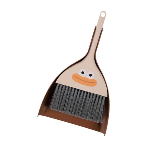 Fenteer Mini - und Staubpan Set Staubpfanne und Bürstenreinigungsmittel Kinder Housekeeping Toy Set für Heimarbeitsplatten Haustier, Braun von Fenteer