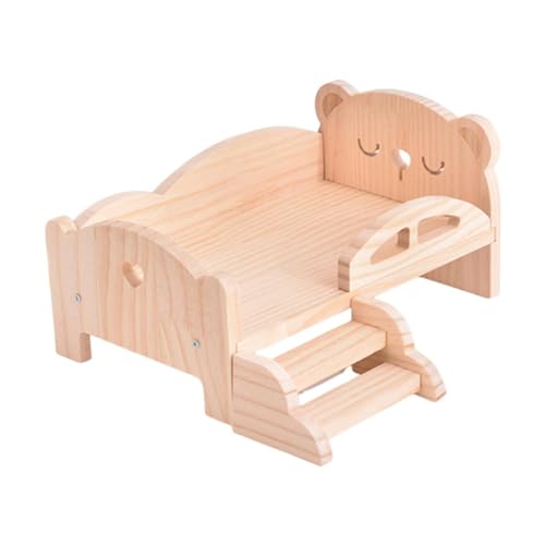 Fenteer Miniatur-Bettmöbel aus Holz für BJD-Puppen, Foto-Requisiten, niedliches Tierform-Entwicklungsspielzeug, Simulationspuppenzubehör, Bär 29x18x12cm Fenteer Miniatur-Bettmöbel aus Holz für BJD-Puppen, Foto-Requisiten, niedliches Tierform-Entwicklungsspielzeug, Simulationspuppenzubehör, Bär 29x18x12cm von Fenteer