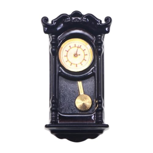 Fenteer Miniatur-Puppenhaus, Mini-Wanduhr, Mini-Hauszubehör, Zubehör, Retro-Design, Metall, dekorativ für Heimwerker, Basteln, Landschaft, Quadrat von Fenteer