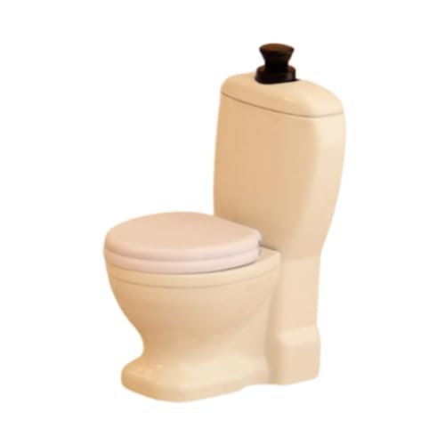 Fenteer Miniatur-Toilettenmodell für 1/12 Puppen, Spielset, Puppenhausmöbel, Badezimmermöbel, Rollenspiel, Spielzeugsammlung, Mini-Spielzeug von Fenteer