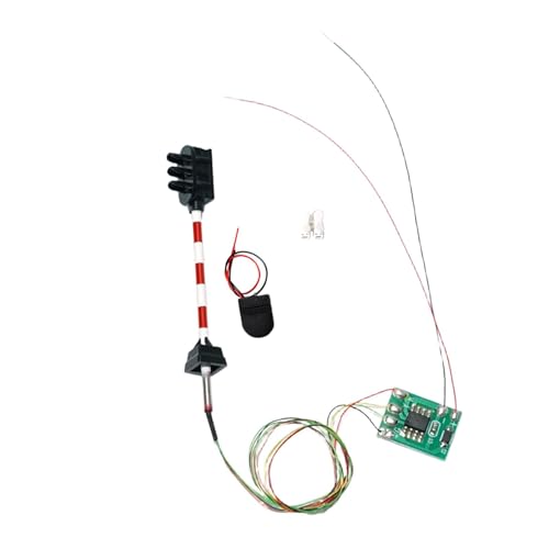 Fenteer Modelleisenbahn-Zugsignal, Blocksignal, HO, Grün, Gelb, 3 V, 1:100, Lampe, Ampel, 3 LEDs für den BAU von Sandtischen, Rot Weiß Pole Fenteer Modelleisenbahn-Zugsignal, Blocksignal, HO, Grün, Gelb, 3 V, 1:100, Lampe, Ampel, 3 LEDs für den BAU von Sandtischen, Rot Weiß Pole von Fenteer
