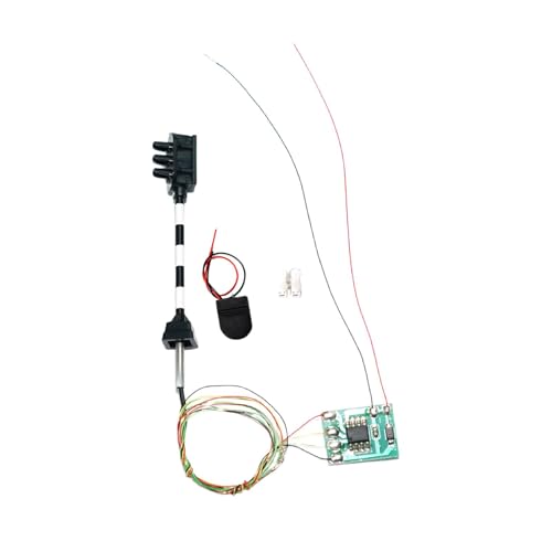 Fenteer Modelleisenbahn-Zugsignal, Blocksignal, HO, Grün, Gelb, 3 V, 1:100, Lampe, Ampel, 3 LEDs für den BAU von Sandtischen, Schwarz Weiß Pole von Fenteer