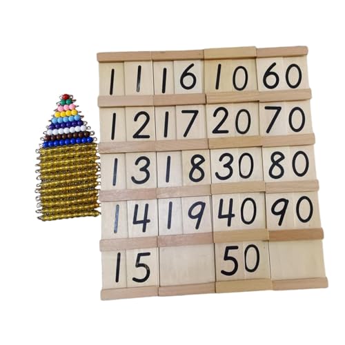 Fenteer Montessori-Mathe-Lernspielzeug, Mathe-Zählspielzeug, Lernspiel-Spielzeug, Feiertags-Geburtstagsgeschenk für Kinder im Alter von 4 bis 8 Jahren von Fenteer