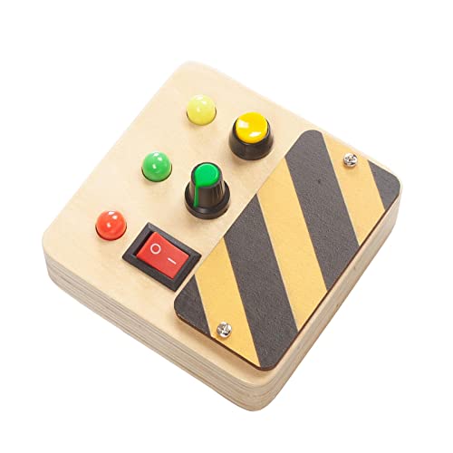 Fenteer Montessori Spielzeug Busy Board DIY Zubehör LED Lichtschalter Kind Busy Board DIY Entwicklungsspielzeug Feinmotorik Lernspielzeug, Stil b von Fenteer