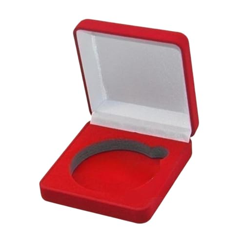 Fenteer Münzpräsentationsbox, Aufbewahrungsbox, staubdicht, Gedenk-Sammelbox, Challenge-Münzenbox für Anstecknadeln, Abzeichen, Schmuck, Rot Fenteer Münzpräsentationsbox, Aufbewahrungsbox, staubdicht, Gedenk-Sammelbox, Challenge-Münzenbox für Anstecknadeln, Abzeichen, Schmuck, Rot von Fenteer