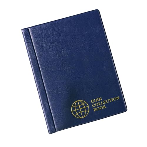 Fenteer Münzsammlung Seite Penny Pocket Case Währung Vorräte Organizer Binderhalter für Kollektoren Stempel Pennies, Blau von Fenteer