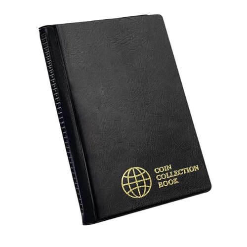 Fenteer Münzsammlung Seite Penny Pocket Case Währung Vorräte Organizer Binderhalter für Kollektoren Stempel Pennies, Schwarz von Fenteer