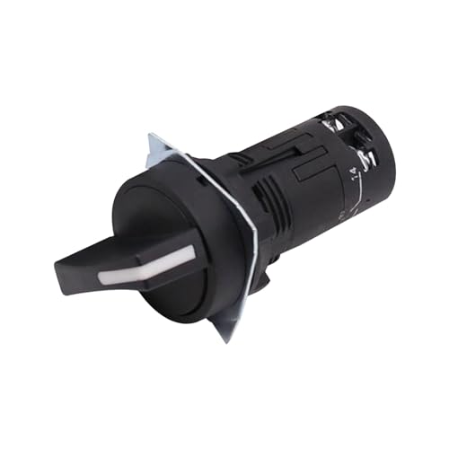 Fenteer Not-Aus-Tasten-Auswahlknopf, Drehschalter, 22 mm, einrastender Not-Aus-Drucktastenschalter für Heim- und Marineausrüstung von Fenteer
