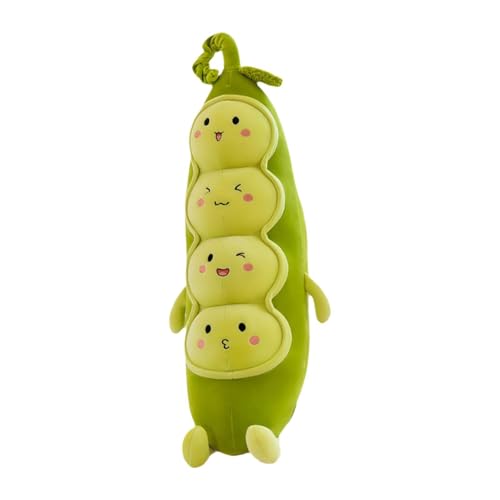 Fenteer PEA Plüschspielzeug Langes Erbse Plüsch Kissen 20 -Zoll Kinder Zimmer Dekor Bequeme süße Erbse gefülltes Tier weiche Plüsch Erbsenpuppe für Familie, GrÜn von Fenteer