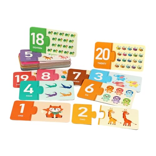 Fenteer Passende Spiele, tragbar, Feinmotorik, Basteln, Lernspielzeug, frühes Lernspielzeug für, Jungen, Mädchen, Familie, Kindertag, Nummer von Fenteer