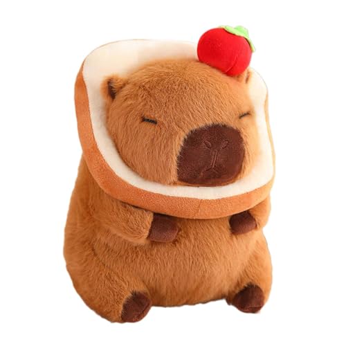 Fenteer Plüsch-Capybara-Puppe, süßes Capybara-Plüschtier, weiches Capybara-Plüschtier für Teenager, Jungen und Mädchen, Geschenke, Brot Dunkelbraun von Fenteer