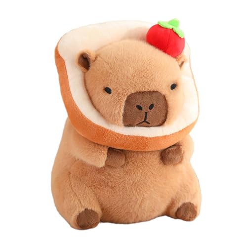 Fenteer Plüsch-Capybara-Puppe, süßes Capybara-Plüschtier, weiches Capybara-Plüschtier für Teenager, Jungen und Mädchen, Geschenke, Brot Hellbraun von Fenteer