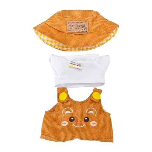 Fenteer Plüsch -Figur -Hemd und Overalls mit Hut DIY -Bildungskleidung für Kinder Foto -Requisiten verkleiden Ihre eigenen Puppen für 15 cm Fenteer Plüsch -Figur -Hemd und Overalls mit Hut DIY -Bildungskleidung für Kinder Foto -Requisiten verkleiden Ihre eigenen Puppen für 15 cm von Fenteer