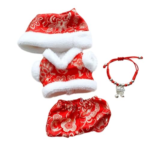 Fenteer Plüsch-Puppenkleidung für 17 cm große Puppen, Tang-Anzug, Plüsch-Puppenzubehör, bequemes, stilvolles chinesisches Neujahrskostüm, Pingan-Anzug Fenteer Plüsch-Puppenkleidung für 17 cm große Puppen, Tang-Anzug, Plüsch-Puppenzubehör, bequemes, stilvolles chinesisches Neujahrskostüm, Pingan-Anzug von Fenteer