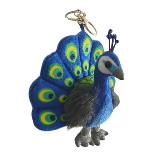Fenteer Plüsch-Schlüsselanhänger, Plüschtier-Dekoration, kreativer Schlüsselanhänger, Anhänger, Stofftier-Spielzeug für Männer, Frauen, Blau von Fenteer