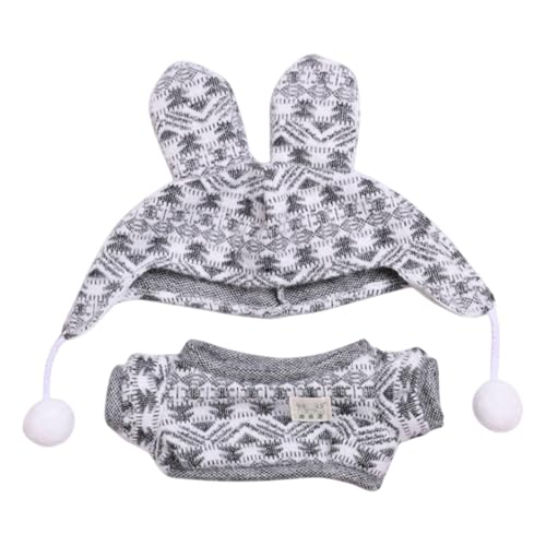 Fenteer Plüschfigur-Strickpullover. Machen Sie Ihre eigenen Puppen, pädagogische Kostüme, Foto-Requisiten, DIY-Puppenpullover, verkleiden Sie Sich für, Grau von Fenteer