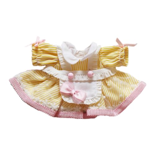 Fenteer Plüschpuppe Prinzessin Kleid Girl Doll Kleidung Dekoration für Kinder Bildungsfoto Requisiten Model Accessoires Dress up Kostüme, Gelb von Fenteer