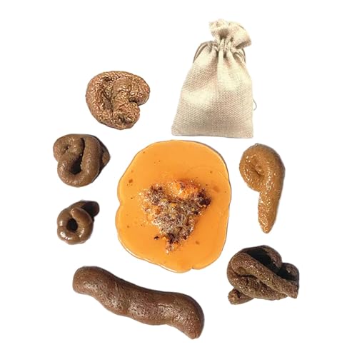 Fenteer Poop-Trick-Spielzeug, tragbares Schabernack-Spielzeug, knifflige Halloween-Requisiten, Poop-Modell, realistische Kotfliege für Halloween-Partyzubehör von Fenteer