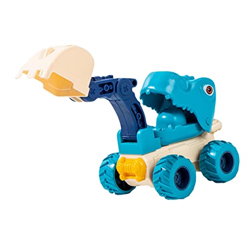 Fenteer Presse Dinosaurier LKW Spielzeug Autos Lernspielzeug Reibungsbetrieben für Kinder Mädchen, Blau von Fenteer