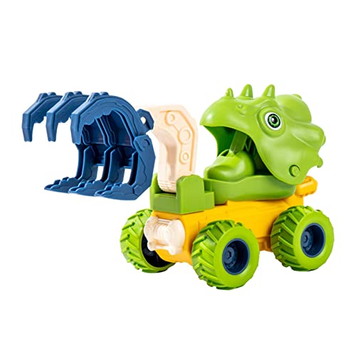 Fenteer Presse Dinosaurier LKW Spielzeug Autos Lernspielzeug Reibungsbetrieben für Kinder Mädchen, Grün von Fenteer