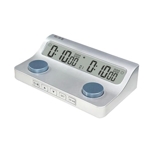 Fenteer Professionelle Schachtimer -Präzisionsspeicherfunktion Digital Timer tragbar für Wettbewerbsparty Schachspiel Schachzubehör von Fenteer