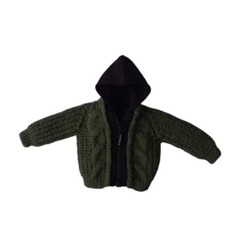 Fenteer Pullover-Modell im Maßstab 1/12, Puppenspielzeug, modisches Stricken, DIY, weiches Kostüm, Cosplay-Zubehör, Ankleidedekor, Puppenkleidung, GrÜn von Fenteer
