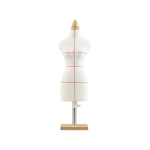 Fenteer Puppen Schneiderpuppe, Nähpuppe, Dekorative Puppe mit Sockel, Mini Schneidermodell, Schneiderpuppenständer für Landschaftspuppenhaus, 46 cm und quadratische Basis von Fenteer