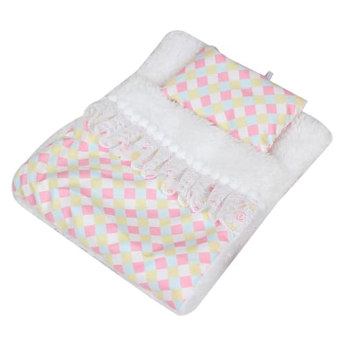 Fenteer Puppenbettwäsche-Set, Babypuppendecken, Mädchen, Laken und Dekokissen, Rollenspielspielzeug für 15 cm Puppenzubehör, C Fenteer Puppenbettwäsche-Set, Babypuppendecken, Mädchen, Laken und Dekokissen, Rollenspielspielzeug für 15 cm Puppenzubehör, C von Fenteer