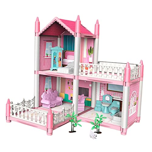 Fenteer Puppenhaus, komplett möbliert, Zubehör, Basteln, Spielzeug, Bauspielset, Spielzeug für Kleinkinder, Stil C Fenteer Puppenhaus, komplett möbliert, Zubehör, Basteln, Spielzeug, Bauspielset, Spielzeug für Kleinkinder, Stil C von Fenteer