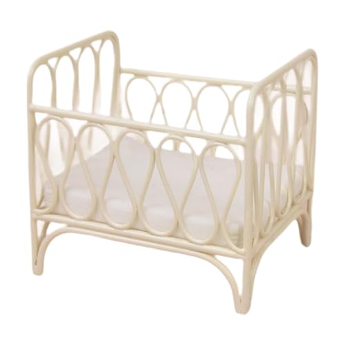 Fenteer Puppenhaus-Babypuppenbett, Miniatur-Babypuppen-Wiegenbett, 1/12 Mini-Metallbett mit Matratze für Heimdekoration Fenteer Puppenhaus-Babypuppenbett, Miniatur-Babypuppen-Wiegenbett, 1/12 Mini-Metallbett mit Matratze für Heimdekoration von Fenteer