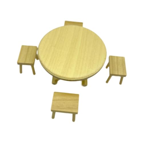 Fenteer Puppenhaus Esstisch Stuhl Modell Set 1/12 Jungen Mädchen Handarbeit Vorgeben Spielzeug Geschenk Zubehör Puppenhaus Dekor, Holz Fenteer Puppenhaus Esstisch Stuhl Modell Set 1/12 Jungen Mädchen Handarbeit Vorgeben Spielzeug Geschenk Zubehör Puppenhaus Dekor, Holz von Fenteer