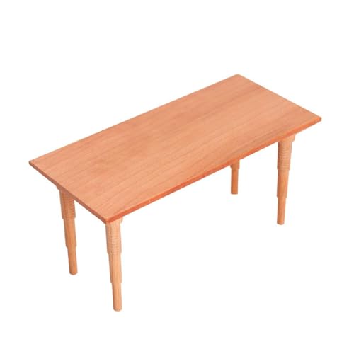 Fenteer Puppenhaus-Holztisch, 1/12 Puppenhaus-Tischmodell, Dioramen, Foto-Requisiten, Lebensszene, Mini-Möbel von Fenteer